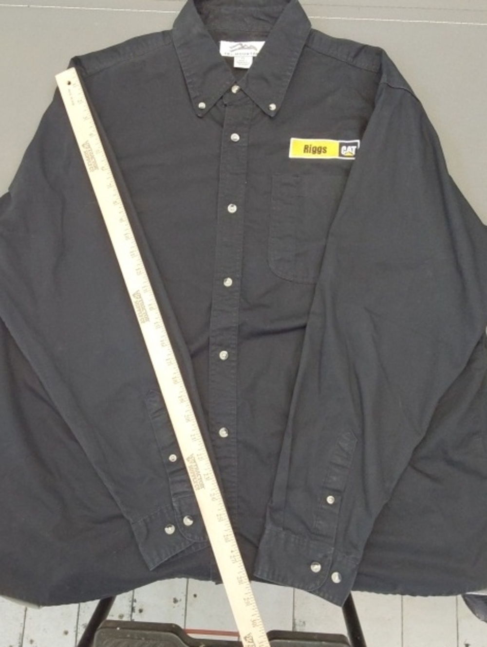 Riggs by CAT Men's Black Long-Sleeve Button-Down Work Shirt